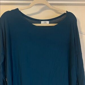 Piko Teal Long Sleeve Top